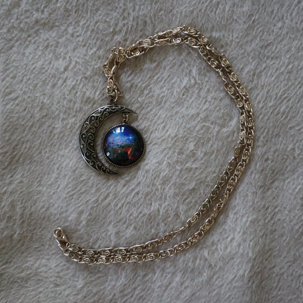 Moon & Galaxy Necklace